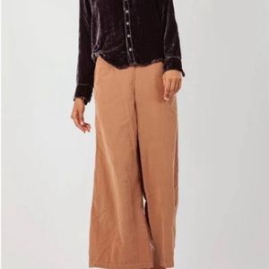 CP Shades Suede Wendy Wide Leg Trousers